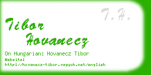 tibor hovanecz business card